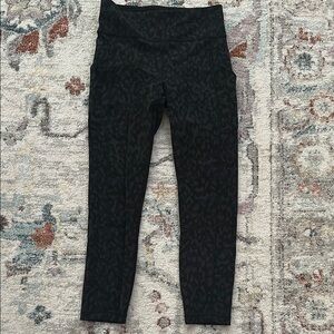 Black animal print Lululemon leggings